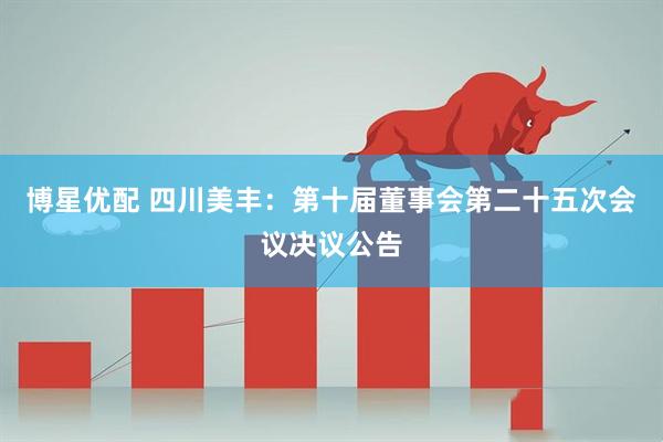 博星优配 四川美丰：第十届董事会第二十五次会议决议公告